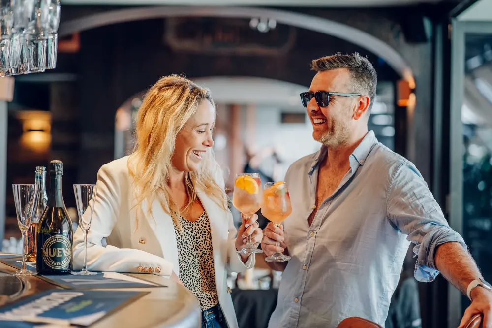 Chef preparing a dish with a blowtorch