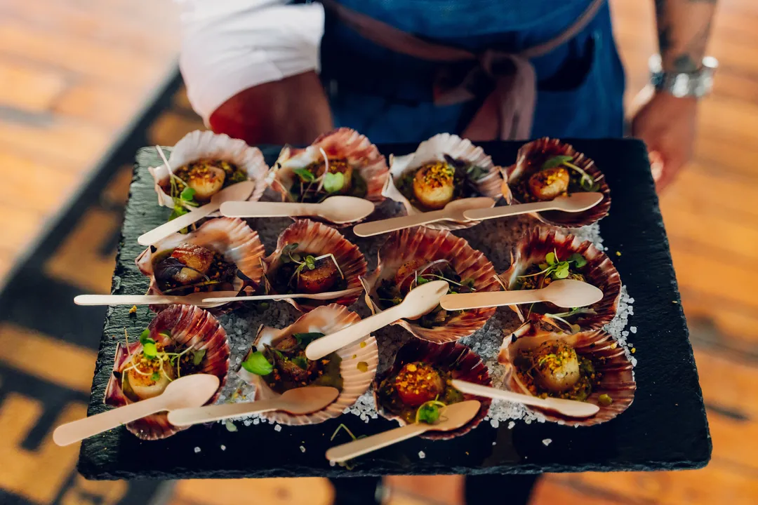 Fresh oysters served for the New Year’s Eve celebration