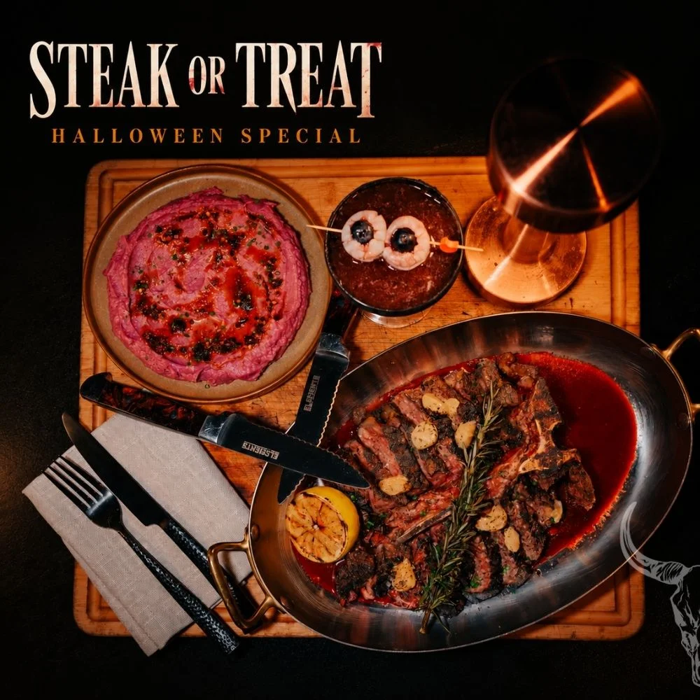 Steak or Treat Halloween special: the Fire Kissed T-bone and the Eerie Eyeballs Cocktail